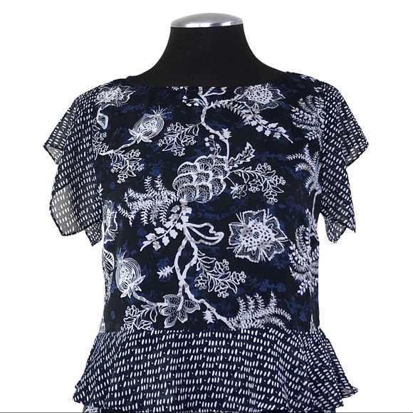 CAbi - Hybrid Floral Ruffle Tiered Ruffle Blouse #5355 - Picture 3 of 10